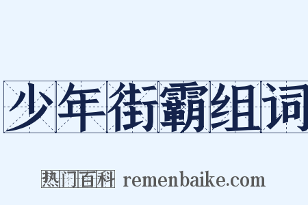 少年街霸组词是什么意思的图片